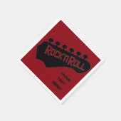 Rock and Roll Guitar Personalisiert Napkins Serviette (Ecke)
