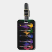 Rock and Roll Guitar Sound Wave Gepäckanhänger (Vorderseite vertikal)