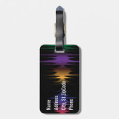 Rock and Roll Guitar Sound Wave Gepäckanhänger (Rückseite vertikal)