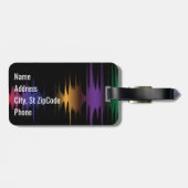 Rock and Roll Guitar Sound Wave Gepäckanhänger (Rückseite horizontal)