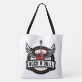 Rock and Roll Guitar Tote Bag Tasche (Rückseite)
