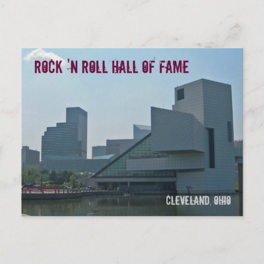 Rock and Roll Hall of Fame Cleveland Ohio Postkarte (Vorderseite)