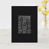 Rock and Roll Hand Karte (Gelbe Blume)