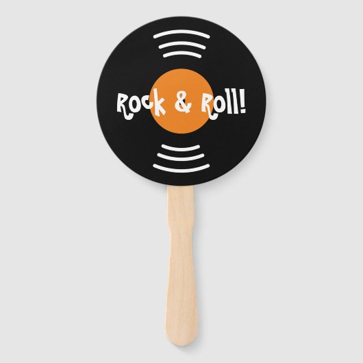 Rock and Roll Hochzeitsfeierprogramm für Rock und  Fächer (Vorderseite)