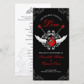 Rock-and-Roll-Hochzeitsprogramm (Vorne/Hinten)