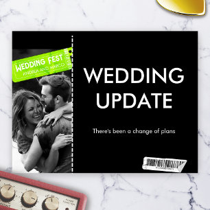 Rock and Roll Hochzeitsupdate Hochzeitsabsage Postkarte