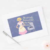 Rock and Roll Housefrau Motto Funny Slogan Rechteckiger Aufkleber (Umschlag)