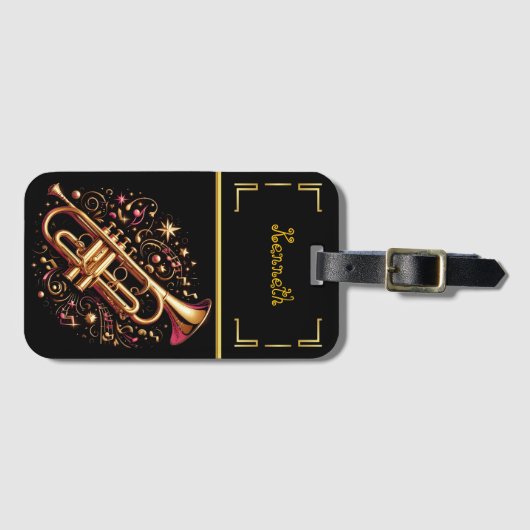 Rock-and-Roll-inspiriert Gepäckanhänger (Vorderseite (Horizontal))