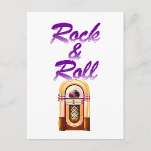 Rock and Roll Jukebox Postkarte (Vorderseite)