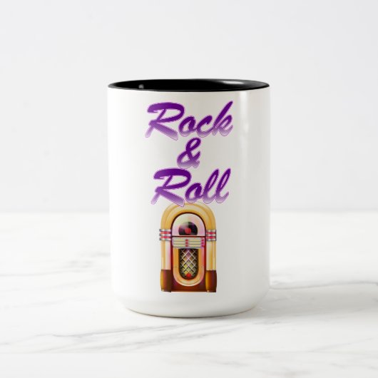 Rock and Roll Jukebox Zweifarbige Tasse (Mittel)