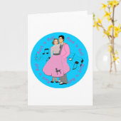 Rock-and-Roll Karte (Gelbe Blume)