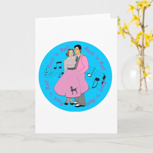 Rock-and-Roll Karte (Gelbe Blume)