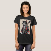 Rock-and-Roll-Katze T-Shirt (Vorne ganz)