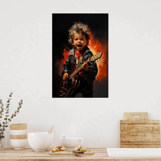 Rock and roll kid poster (Küche)