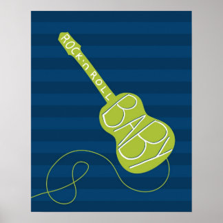 Rock and Roll Kinderzimmer Art Poster