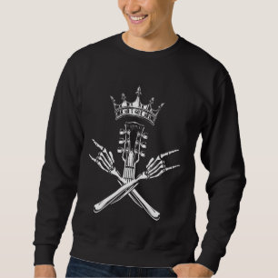 Rock and Roll King, Skeleton Hands and Gitarre, Ro Sweatshirt