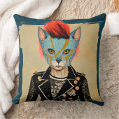 Rock and Roll Kitty Throw Kissen (Decke)