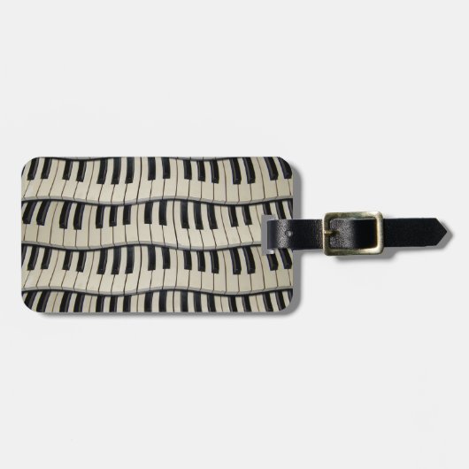 Rock-and-Roll-Klavierschlüssel Gepäckanhänger (Vorderseite horizontal)