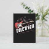 Rock and Roll Lover Gitarre Postkarte (Stehend Vorderseite)