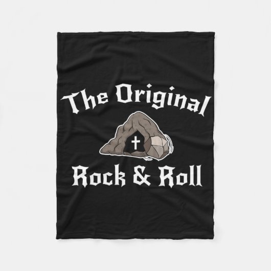 Rock And Roll Lustiger Oster Grab Christlicher Ori Fleecedecke (Vorderseite)