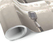 Rock And Roll Microphone Geschenkpapier (Rolleneckpunkt)