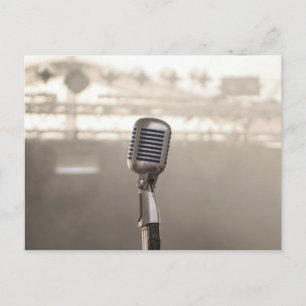 Rock And Roll Microphone Postkarte