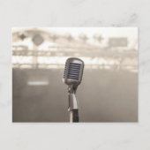 Rock And Roll Microphone Postkarte (Vorderseite)