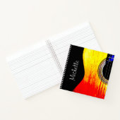 Rock and Roll Monogram Red and Yellow Guitar Notizblock (Innenseite)