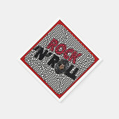 Rock and Roll Mosaic Retro Party Napkins Serviette (Ecke)