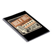 Rock and Roll Music 1950s Rockabilly USA Notizblock (Rechte Seite)