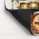 Rock and Roll Music Drums Gitarrensymbole Mousepad (Ecke)