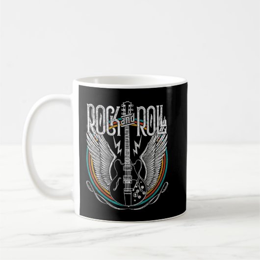 Rock and Roll Music Gitarre Kaffeetasse (Links)