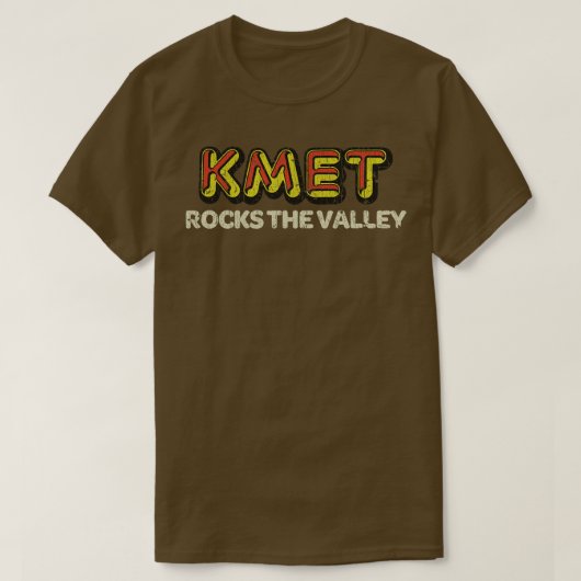 Rock And Roll Music KMET Rocks The Valley 1974  T-Shirt (Design vorne)