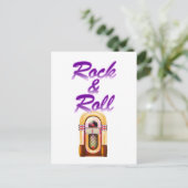 Rock and Roll Musikbox Postkarte (Stehend Vorderseite)