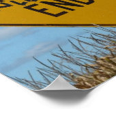 Rock and Roll Never Ends, Street Sign Graffiti Poster (Ecke)