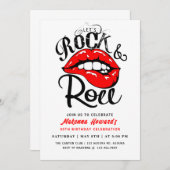 Rock and Roll Party, Rock & Roll BIRTHDAY, Einladung (Vorne/Hinten)