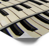 Rock and Roll Piano Keys Poster (Ecke)