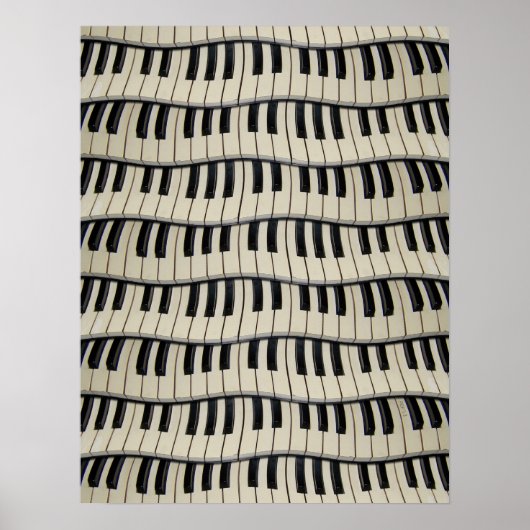 Rock and Roll Piano Keys Poster (Vorne)