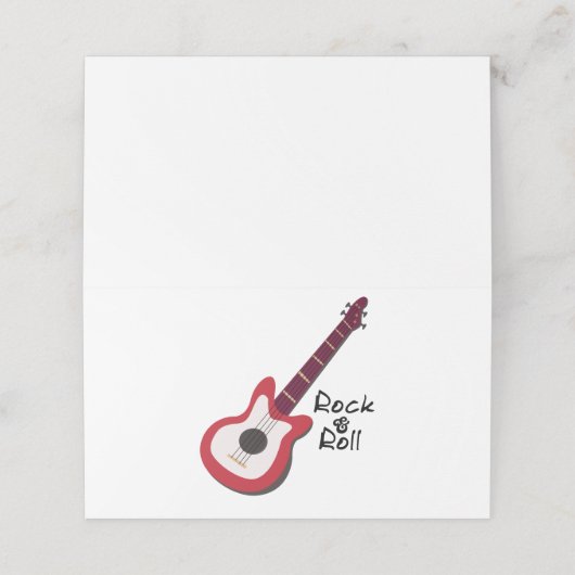 Rock and Roll Platzkarte (Außenseite Aufgefaltet)