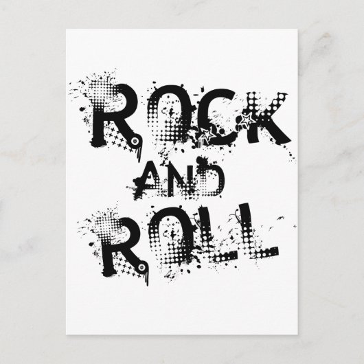 Rock and Roll Postkarte (Vorderseite)