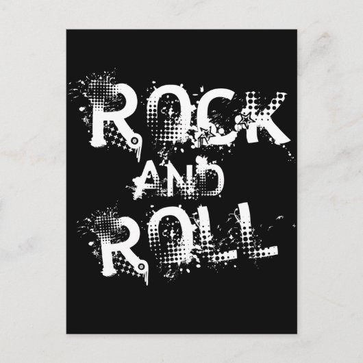 Rock and Roll Postkarte (Vorderseite)