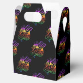 Rock and Roll Rainbow Music Pattern Fevor Box Geschenkschachtel (Geöffnet)