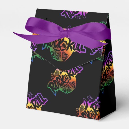 Rock and Roll Rainbow Music Pattern Fevor Box Geschenkschachtel (Vorderseite)