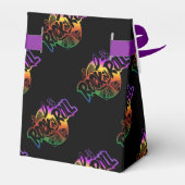 Rock and Roll Rainbow Music Pattern Fevor Box Geschenkschachtel (Rückseite)