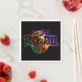 Rock and Roll Rainbow Music Theme Napkins Serviette (Beispiel)