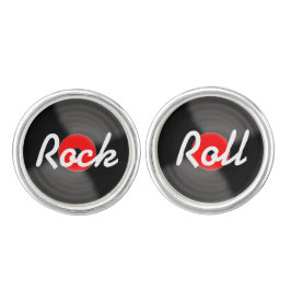 Rock and Roll Record Cufflinks Manschetten Knöpfe