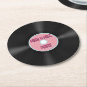 Rock and Roll Record Runder Pappuntersetzer (Angewinkelt)