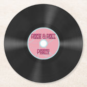 Rock and Roll Record Runder Pappuntersetzer (Vorderseite)