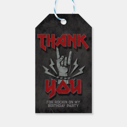 Rock and Roll - Rock themed Geschenkanhänger (Vorderseite)