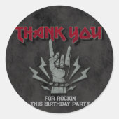 Rock and Roll - Rock Themed Runder Aufkleber (Vorderseite)